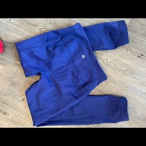 Lululemon Blue Leggings 3/4
